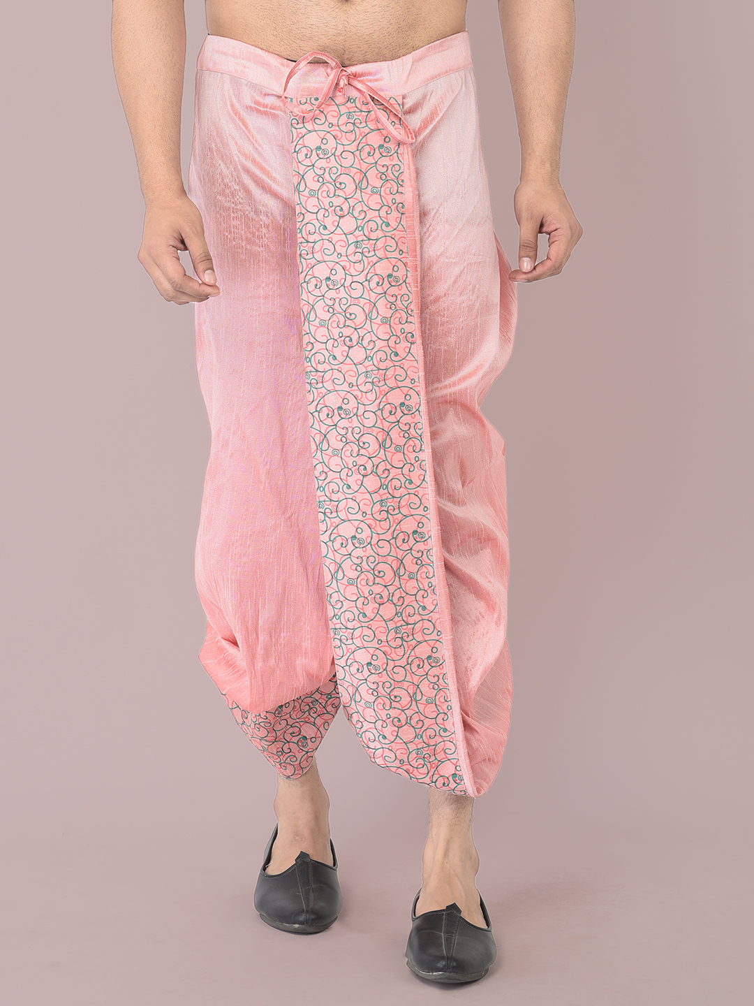 Assymetrical Top with printed Dhoti Pants (combo of 2) - Pink Lemon -  2888623