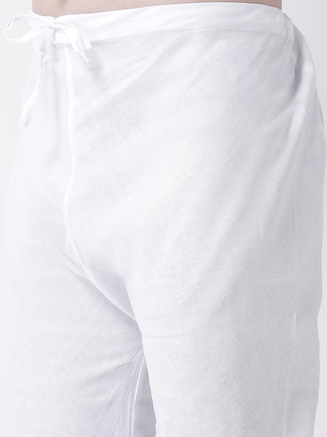 Off White Cotton Churidar Pants – TJORI